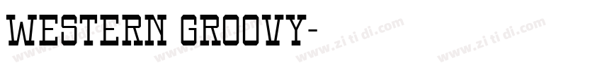 Western Groovy字体转换